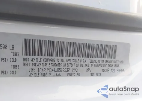 2018 Jeep Cherokee Limited 4X4 из США, поврежденный, VIN 1C4PJMDX4JD512932